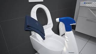 Geberit Aquaclean Tuma Classic Dusch WC die Reinigung [upl. by Bekki]