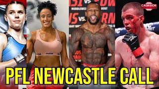 PFL Newcastle Media Call ft Savannah Marshall Mirela Vargas Kane Mousah Dylan Tuke  PFL Europe 2 [upl. by Sivatnod]