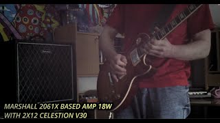 Gibson Les Paul amp Marshall 2061x Clone With 2x12 Celestion V30 [upl. by Xantha233]