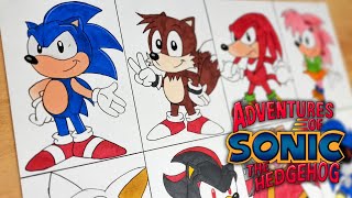 Drawing The Adventures of Sonic The Hedgehog [upl. by Vahe]