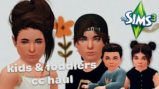 kids amp toddlers cc haul 𝜗𝜚⋆₊˚  the sims 3 cc haul [upl. by Enilauqcaj]