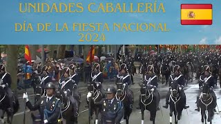 Día de la Fiesta Nacional y de la Hispanidad 2024 Unidades montadas Caballería [upl. by Akinorev]