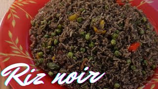 Riz noir aux lardons et petits pois  Diri djondjon ak poi fwans [upl. by Nika]