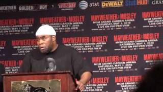 Mayweather vs Mosley Post Fight Conference Part 1 [upl. by Aillil758]