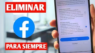 ✅ Como ELIMINAR mi cuenta de FACEBOOK [upl. by Naginarb469]