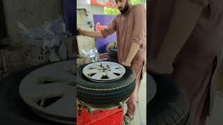 195 65 R 15 🥰❤️ tyre fittingtyre worknew tyreCar tyreservicenewYouTube [upl. by Oregolac]