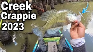 Creek CRAPPIE Fishing 2023 Has STARTED‼️ CREEK CRAPPIE With Jig amp Bobber🎣 [upl. by Gnet]