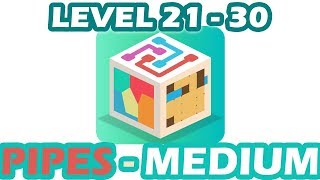 Puzzlerama  PIPES  Medium  Level 21  30  Walkthrough [upl. by Leraj187]