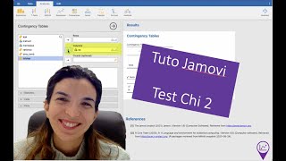 Tuto Jamovi test Chi 2 Comparer 2 variables qualitatives [upl. by Yeniar847]