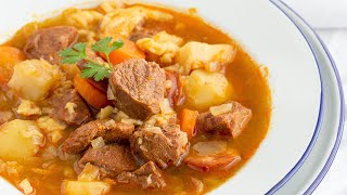 Traditional Hungarian Goulash  Gulyas Prepped in Just 15 Minutes [upl. by Whiffen]