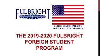 20192020 Fulbright Foreign Student Program Information Session [upl. by Ecnav]