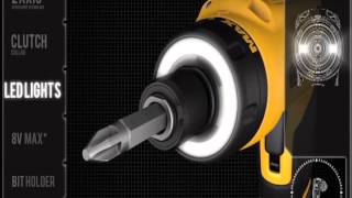 DEWALT 8 V MAX Gyroscopic Screwdriver Model DCF680N2 and DCF680N1 [upl. by Darrick]