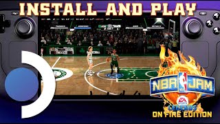 Steam Deck NBA Jam Legends On Fire Edition RPCS  PS3 Emulation  Mod Install [upl. by Osnofedli]