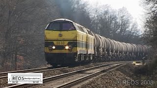 2008 SDw The old Montzen Line p2  Diesels in action Reeks 55 class 66  The Montzen Viaduct [upl. by Erde]