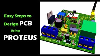 How to design PCB Layout using Proteus in few minutes Easy steps to design PCB Layout Part 1 [upl. by Rame614]