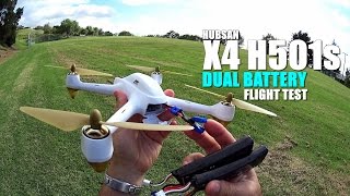 HUBSAN X4 H501s Review  Part 3  Dual Battery Mod Flight Test [upl. by Ireland265]