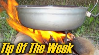 Tent Stake Stove amp Campfire Grill  quotTip Of The Weekquot E22 [upl. by Akihdar]