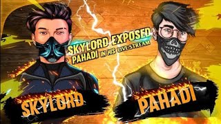 Skylord exposed pahadi in his live stream😮😯😲  old controversy skylord Vs pahadi 😠😤 [upl. by Jaye]