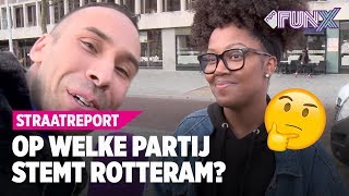 OP WELKE PARTIJ STEMMEN DE ROTTERDAMMERS  FunX Straatreport 4 [upl. by Ardnaet]