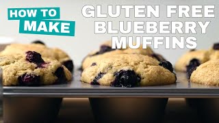 Quick amp Easy Gluten Free Blueberry Muffins  Bakery Style [upl. by Ettennek995]