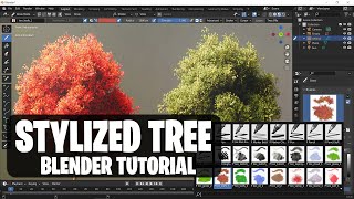 Stylized Trees in Blender  Easy Tutorial [upl. by Ailemaj]