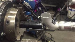 How to weld a bend on the positioner pitt meadows plumbing  2 second lean [upl. by Ardnahs533]