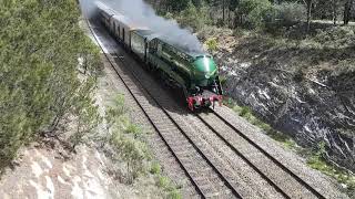 3801 Steam Train fast run uphill [upl. by Anohsal]