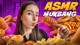 ASMR MOZZARELLA CORN DOGS MUKBANG  CHEESE BALLS  ONION RINGS mukbang asmr food [upl. by Millar]