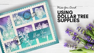 Dollar Tree Miss You Card [upl. by Tommie649]