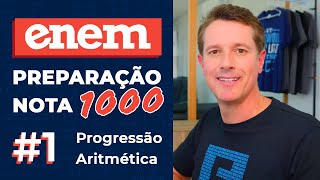 ENEM preparação nota 1000 ✅ Progressão aritmética [upl. by Dahcir]