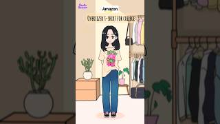 AMAZON Oversized Tshirt Haul🌸 links in description  viralvideo trendingshorts [upl. by Florinda883]