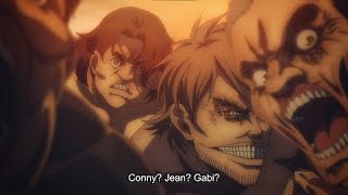 Jean Connie and Gabi are turned into Titans  Attack on Titan Final Season THE FINAL CHAPTERS [upl. by Lennahc]