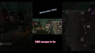 DBS GAMEPLAY DBD Easy escape in 1m 🤗🤗 [upl. by Enttirb]