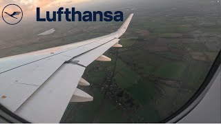 LUFTHANSA SAVES THE DAY Lufthansa Airbus A320 rainy morning departure from Manchester [upl. by Analahs890]