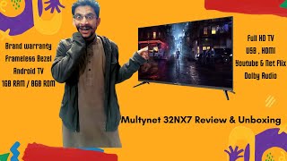 Multynet 32NX7 Android TV Review amp Unboxing Best Andriod Led TV in Pakistan [upl. by Englis]