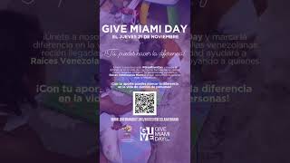 Estamos en nuestra semana de recaudación de fondos Apóyanos en el GiveMiamiDay [upl. by Cathe]