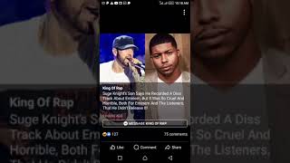 Suge Knight son said he recorded a diss track about Eminem [upl. by Aelram]