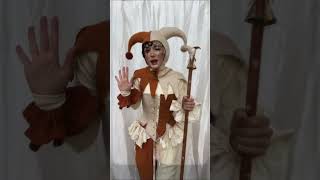 i sewed a medieval jester costume 🎭 halloween [upl. by Sirtimid]