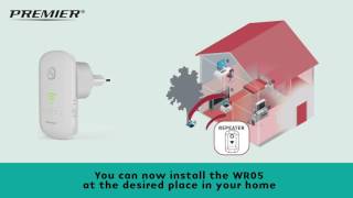 Premier Wifi Repeater WR05  Installation with amp without WPS [upl. by Iras]