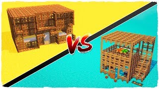 👉 Casa de PUERTAS vs casa de VALLAS  MINECRAFT [upl. by Armin]