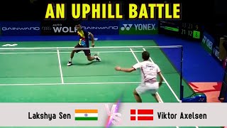 AN UPHILL BATTLE  Lakshya Sen VS Viktor Axelsen [upl. by Steel]