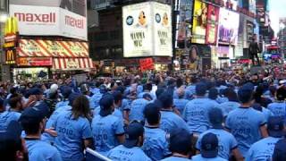 Awesome quotWavin Flagsquot Dance in Times Square [upl. by Ahsinwad620]