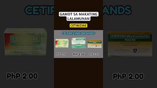 CETIRIZINE TABLET PARA DA UBO GAMOT SA MAKATING LALAMUNAN NA DULOT NG ALLERGY [upl. by Adnahsat72]