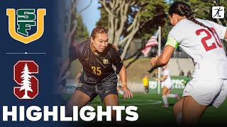 San Francisco vs Stanford  NCAA Womens Soccer  Highlights  August 15 2024 [upl. by Leroj795]