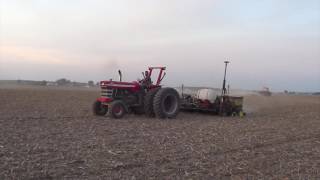 Planting Soybeans near Alvada Ohio Massey Ferguson Style [upl. by Adne]