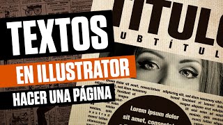 Cómo usar la herramienta texto en illustrator [upl. by Riaj]