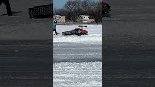 Lake St Clair Snowmobile Crash in Fair Haven Michigan [upl. by Stelle]