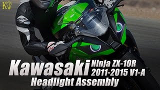 KT Custom Headlight Assembly Fit for Kawasaki Ninja ZX10R 20112015 Round [upl. by Klein460]