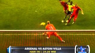 Barclays Premier League  Arsenal vs Aston Villa di Globaltvseru [upl. by Linehan]