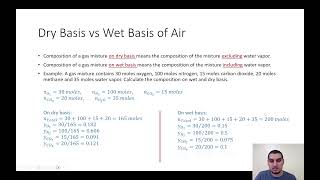 Mass balance in Arabic  49  Compositions on dry and wet basis [upl. by Ternan]